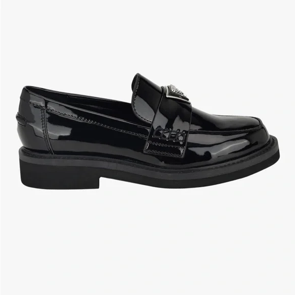 Guess Women’s Black Patent Loafers , Size 8 - Picture 2 of 6